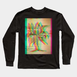 Mandragora Antique Engraving Glitch Ver. Long Sleeve T-Shirt